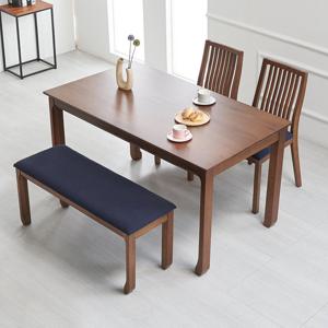 에보니아 미노 4인 식탁세트(벤치2)