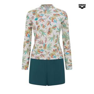 아레나 여자 성인 엘로이 레저집업 래쉬가드세트A4BL1PS73IVY