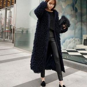 롱코트 뽀글 롱 양털코트 양털 가죽 W34863 퍼 퍼코트