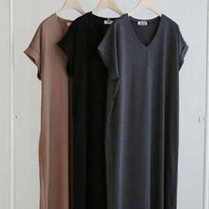 의류 롤업 스판 빅사이즈 306O387S 원피스 브이