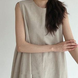 데일리롱원피스 슬리브리스 210705 POI11 린넨 나시