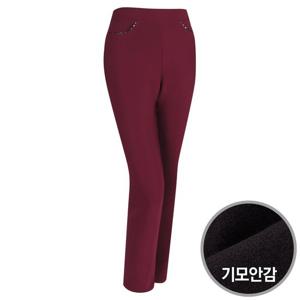 여성 국산 베이직 방한기모 스판 밴딩슬랙스 ACE-WPT-1092-와인