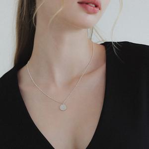 제이로렌 코인 펜던트 볼체인 실버 목걸이 N01143