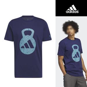 아디다스 로고 케틀벨 그래픽 반팔티(H44741)트레이닝