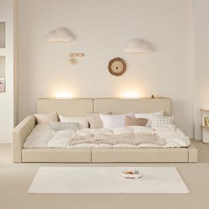 도담 뉴 LED 헤드 밸런스형 저상형 패밀리침대 SS+Q_독립베이직