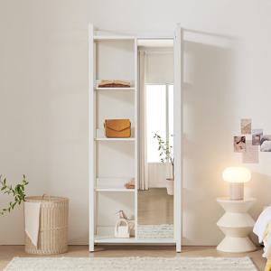 마르체 모아 드레스룸 800 거울 슬라이딩 선반수납장 BKF131C (착불)