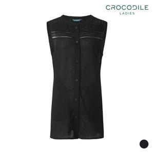 [크로커다일레이디] 레이스패치롱베스트_CLBMVT101