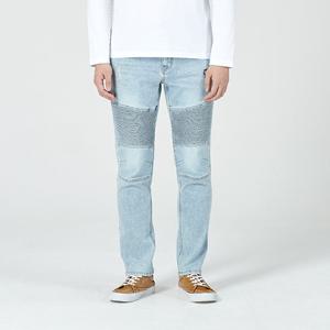 남성) 프리미엄 프린트&엠보자수 워싱 데님 AO1DTA112-LB