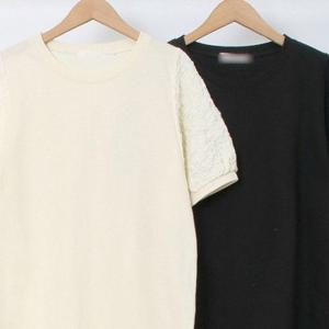 빅사이즈미시옷 306O352S 소매 빅사이즈 반팔티 의류 퍼프 크랙