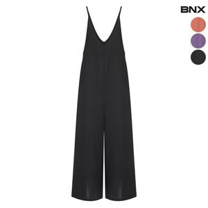 [BNX] 여성 딥브이넥 와이드 점프수트