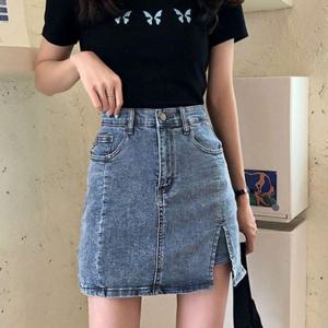 여름치마 패션 미니 트임 바지 데님 청 치마 스커트