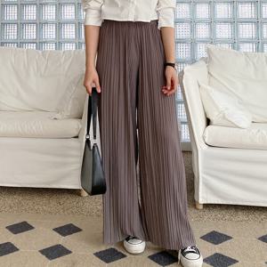 샵앤) 플리츠 여성 이지웨어 밴딩 통바지 BYGO-WPT-3154-그레이