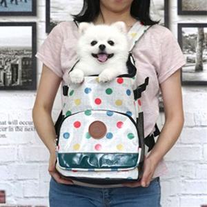 D17 멀티 도트 앞가방 미디움 애견 이동가방