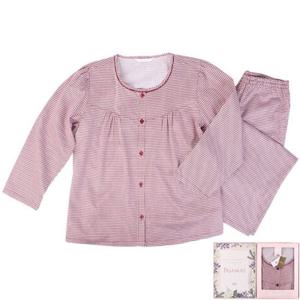 (TRY)여성긴팔주자나염파자마상하세트I42자주 면100