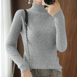 [로아리빙]반폴라 니트 반목 이너 티셔츠 골지 얇은 목폴라여성