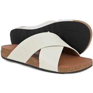 핏플랍 아이쿠션 레더 클레이 남성 크로스 슬라이드 (GZ7-A93)