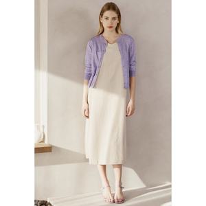 [UNIT]린넨 혼방 브이넥 슬리브리스 원피스 [UFI2-WOP273N]