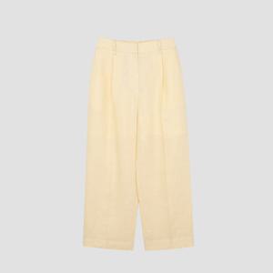 [UNIT]원턱 린넨 캐주얼 팬츠 [UFJWBP289N-LIGHT YELLOW]