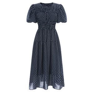 샵앤) 나염 밴딩 여성 반팔 롱 원피스 RC-WDR-11994-네이비