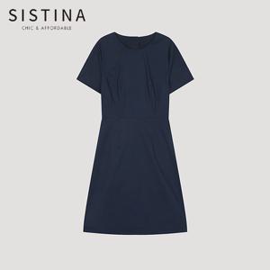 [SISTINA] 인기 컷아웃 백 버튼 미니 원피스_AWWOPO21200_DN