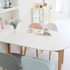 스콘 1200 포세린 세라믹 반원 4인용 식탁세트 의자4 원목프레임