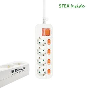 스펙스 자동소화 멀티탭 메인개별스위치 4구 10m