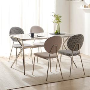 [데코라인] 엑시온 4인용 양면 세라믹식탁 세트 1400(착불)