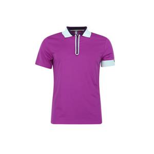 골피아 남성 지퍼카라배색 니트 반팔 골프셔츠 CTM44R2047