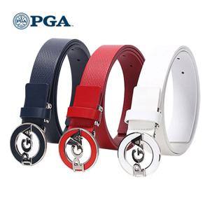PGA 이태리 천연 통가죽 다이아패턴불박 여성 골프벨트 PG0LBT52