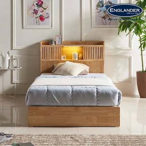 아틀리에 슬라이딩 LED 원목 수납 침대(9존 매트-SS)