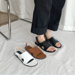 여성샌달 국내생산 여성 스트랩샌들 데일리 슬링백 로우샌들