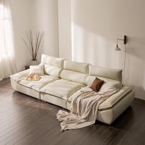 헤이몰리 에덴 와이드 가죽 4인용 소파