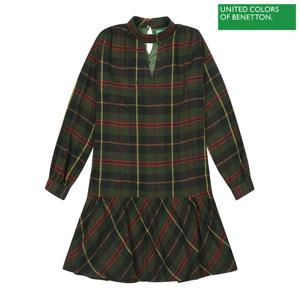 베네통 Triangular hole check dress 2F_4QPGDV02L_901