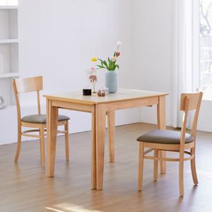 베스트리빙 공간활용 슬라이딩 확장형 민트 2인 원목 식탁 세트 의자포함