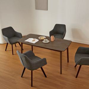 베스트리빙 아슬란 칸토 4인(1500) 원목 식탁 테이블 세트/의자 4개