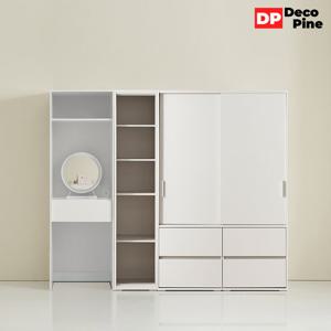 데코파인 디나 슬라이딩 옷장 2200 O세트 화장대 오픈 서랍형