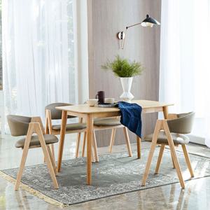 베스트리빙 아슬란 하프 4인(1200) 원목 테이블 식탁 세트/의자 4개