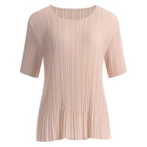 샵앤) 국산 여성 프릴 반팔 주름 티셔츠 BLE-WSH-1331-인디핑크