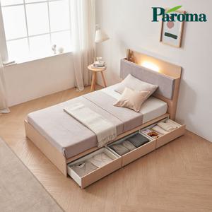 파로마 베이 라토 LED 3서랍수납형 SS 침대 ODM0082