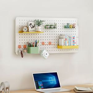 철제 타공판 페그보드 화이트(대)_BD803_037