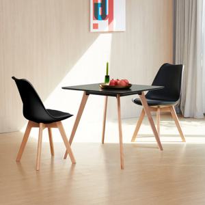 베스트리빙 에펠 윌슨 사각형 2인용 원목 카페 인테리어 식탁세트/의자 2개