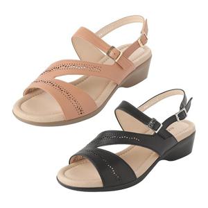 [엘칸토(여성화)]여성쿠션UP 경량 컴포트 샌들 LCWW02U226 블랙/핑크