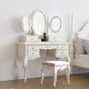 베스트리빙 퀸앤 화이트 엔틱 원목 콘솔 화장대 세트 3종