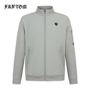 [팬텀] 남성 우븐 믹스 소매 포켓 트레이닝 집업 티셔츠