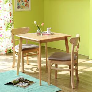 베스트리빙 캔버라 쿠키 2인(750) 원목 카페 인테리어 식탁세트/의자 2개