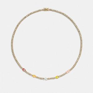 코치 에나멜 코치 테니스 목걸이 CL258-E7N 실버/마루