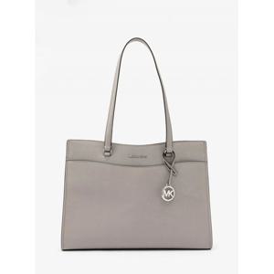 마이클 코어스 [일본 한정] 제트 세트 트래블 사피아노 가죽 토트 라지 35F4STVT9L35 펄 그레이