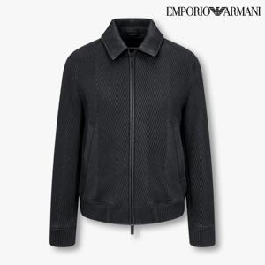 [엠포리오 아르마니]남성 엠보싱 투웨이 지퍼 레더 자켓(A514309013)