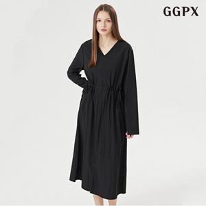 [GGPX]V넥 긴팔 롱 원피스 (GOCOW029D)