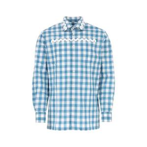 프라다 남성 연하늘 포플린 자수 긴팔 셔츠 UCN493S23112OB F03DV